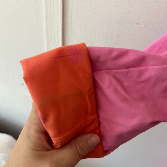 Lilly Pulitzer Trench Coat Womens Medium Pink VTG Pockets Collared Button FLAW - Picture 3 of 8